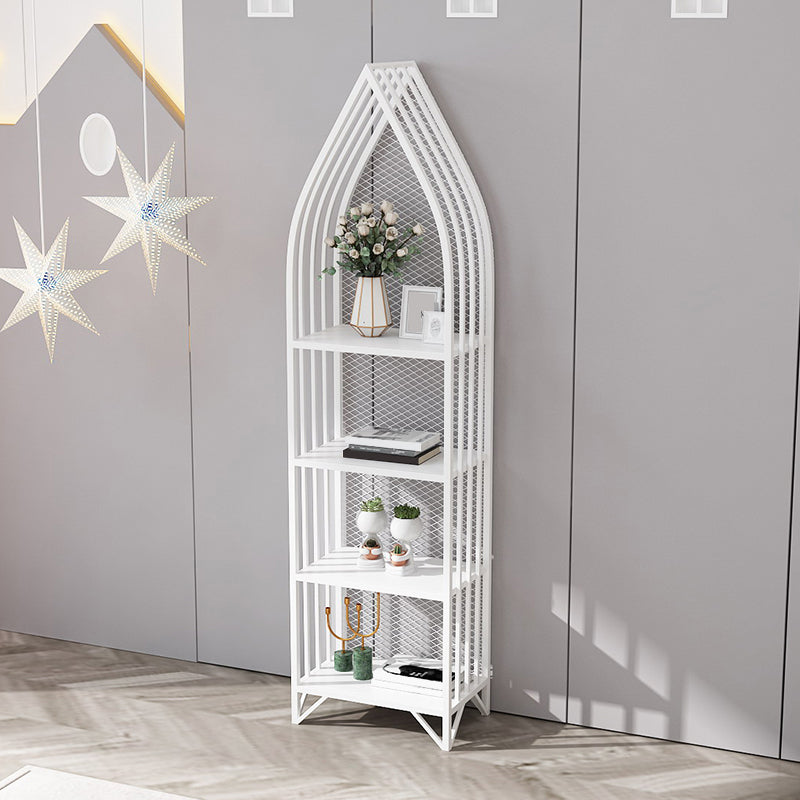 Modern Style Bookcase Standard Metal Closed Back Bookshelf for Home