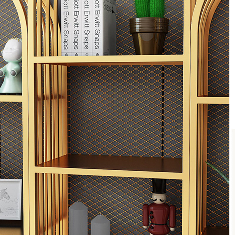 Modern Style Bookcase Standard Metal Closed Back Bookshelf for Home
