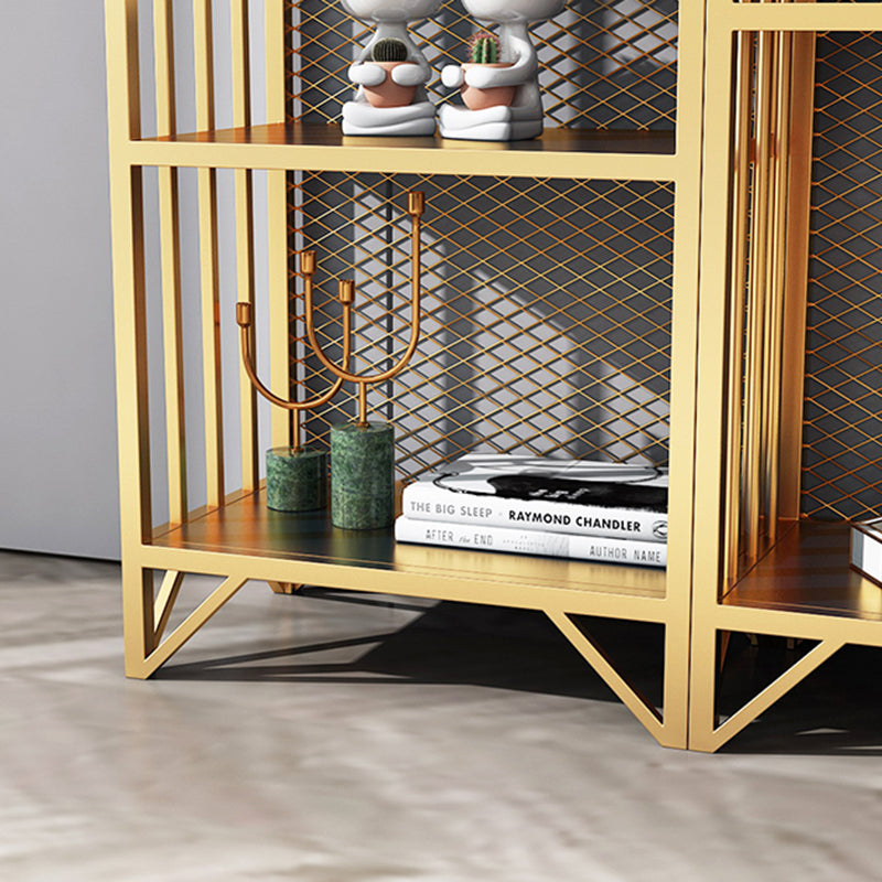 Modern Style Bookcase Standard Metal Closed Back Bookshelf for Home