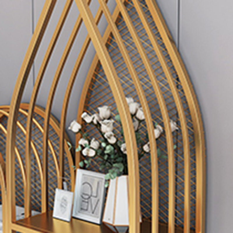 Modern Style Bookcase Standard Metal Closed Back Bookshelf for Home