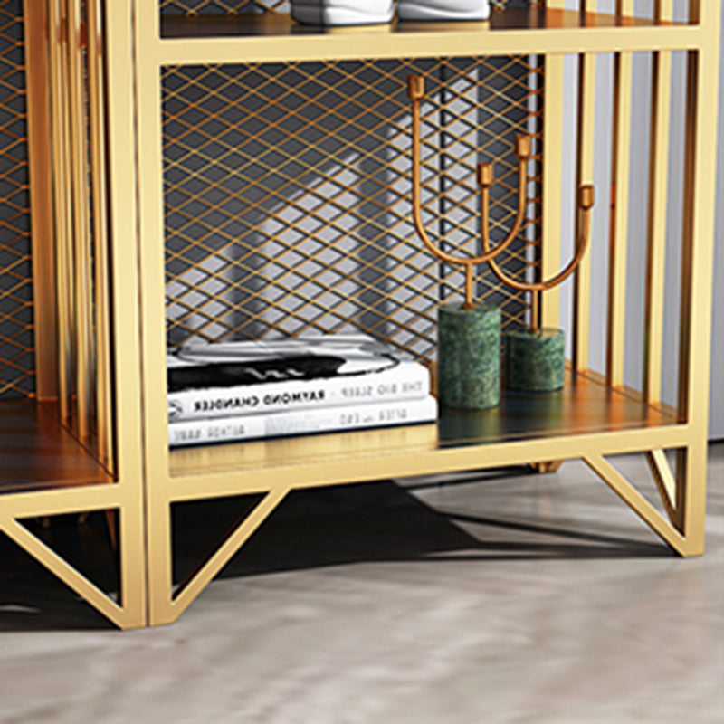 Modern Style Bookcase Standard Metal Closed Back Bookshelf for Home