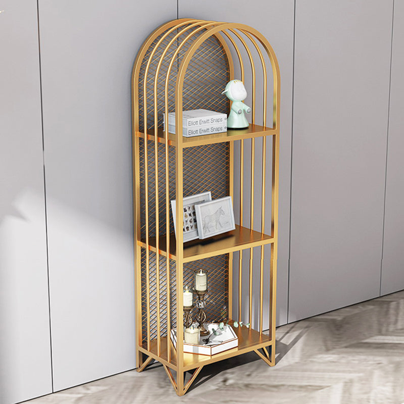 Modern Style Bookcase Standard Metal Closed Back Bookshelf for Home