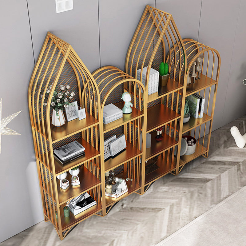 Modern Style Bookcase Standard Metal Closed Back Bookshelf for Home