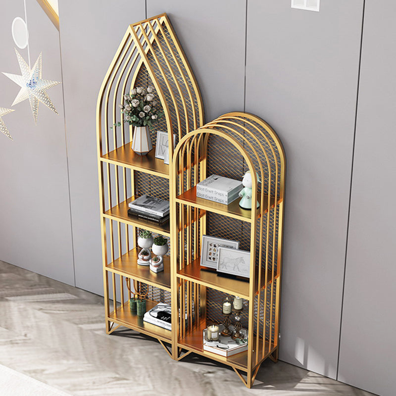 Modern Style Bookcase Standard Metal Closed Back Bookshelf for Home