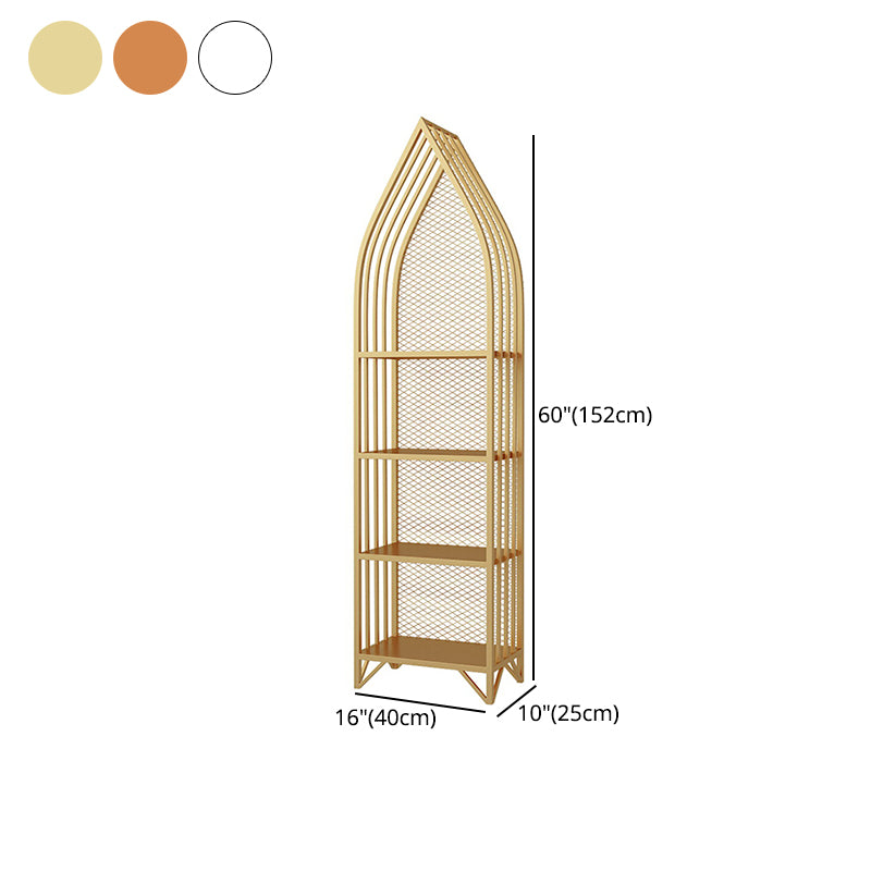 Modern Style Bookcase Standard Metal Closed Back Bookshelf for Home