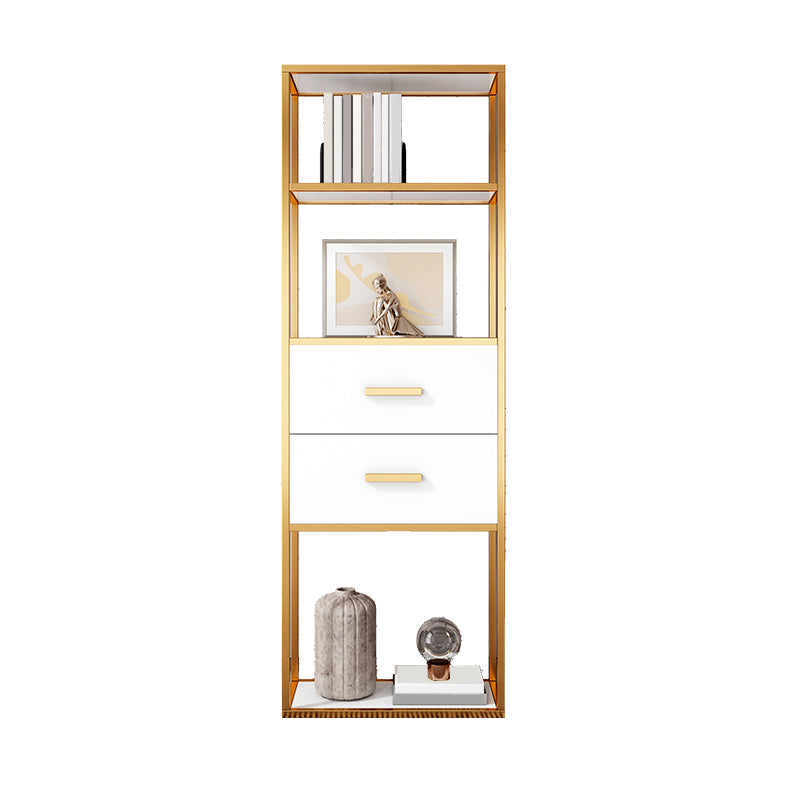 78.74"H Bookshelf Contemporary Style Bookcase with 2 Drawers for Home Office