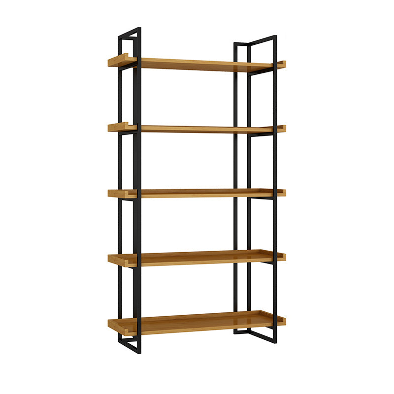 Metal Etagere Bookcase Contemporary Open Back Book Shelf for Home Office