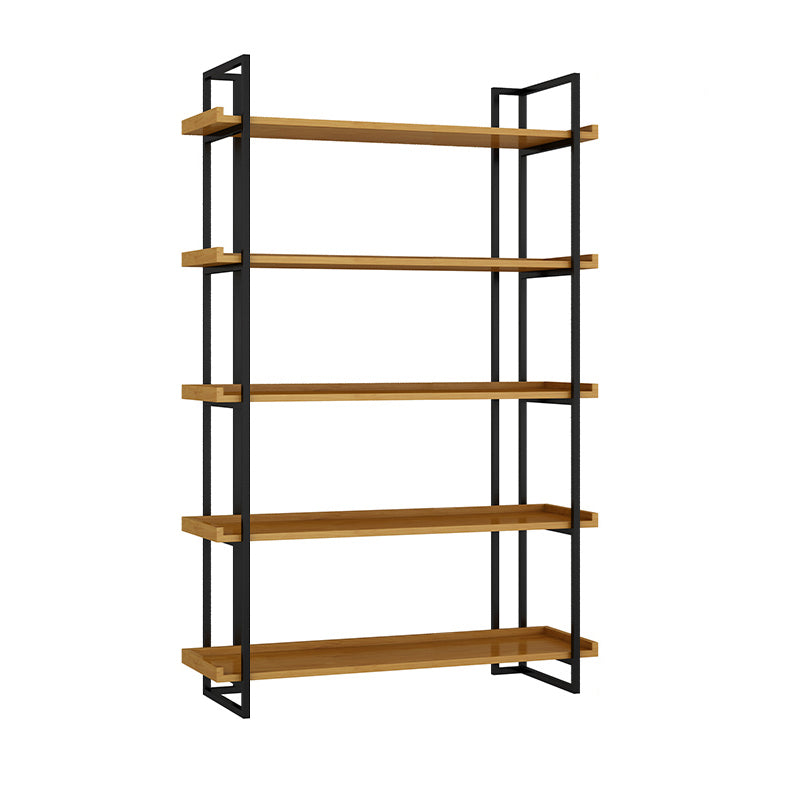 Metal Etagere Bookcase Contemporary Open Back Book Shelf for Home Office