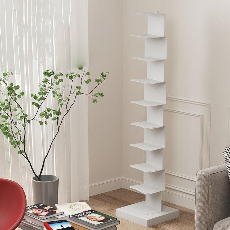 Closed Back Bookshelf Contemporary Style Invisible Bookcase for Study Room