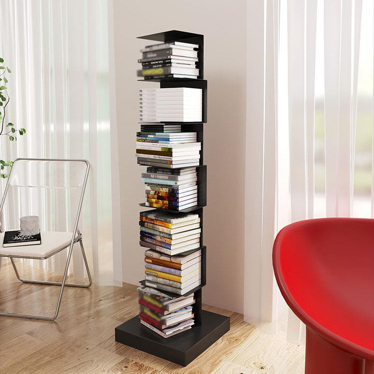 Closed Back Bookshelf Contemporary Style Invisible Bookcase for Study Room