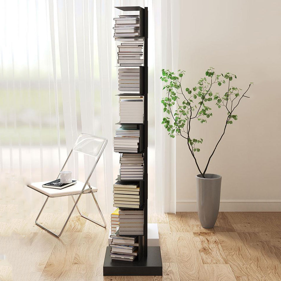 Closed Back Bookshelf Contemporary Style Invisible Bookcase for Study Room