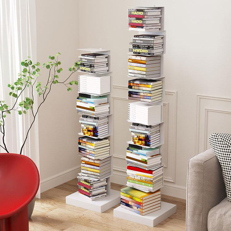 Closed Back Bookshelf Contemporary Style Invisible Bookcase for Study Room