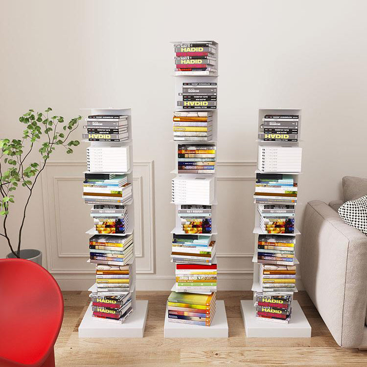 Closed Back Bookshelf Contemporary Style Invisible Bookcase for Study Room