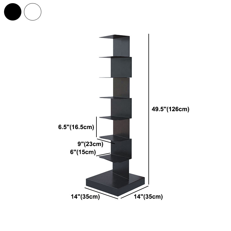 Closed Back Bookshelf Contemporary Style Invisible Bookcase for Study Room