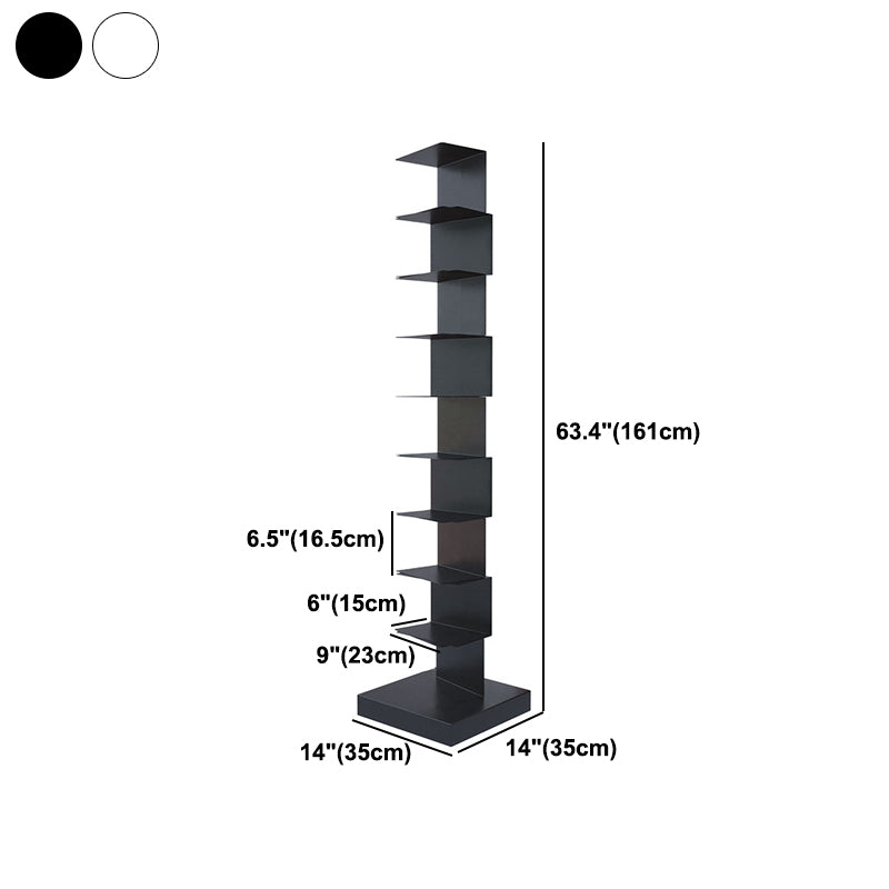 Closed Back Bookshelf Contemporary Style Invisible Bookcase for Study Room