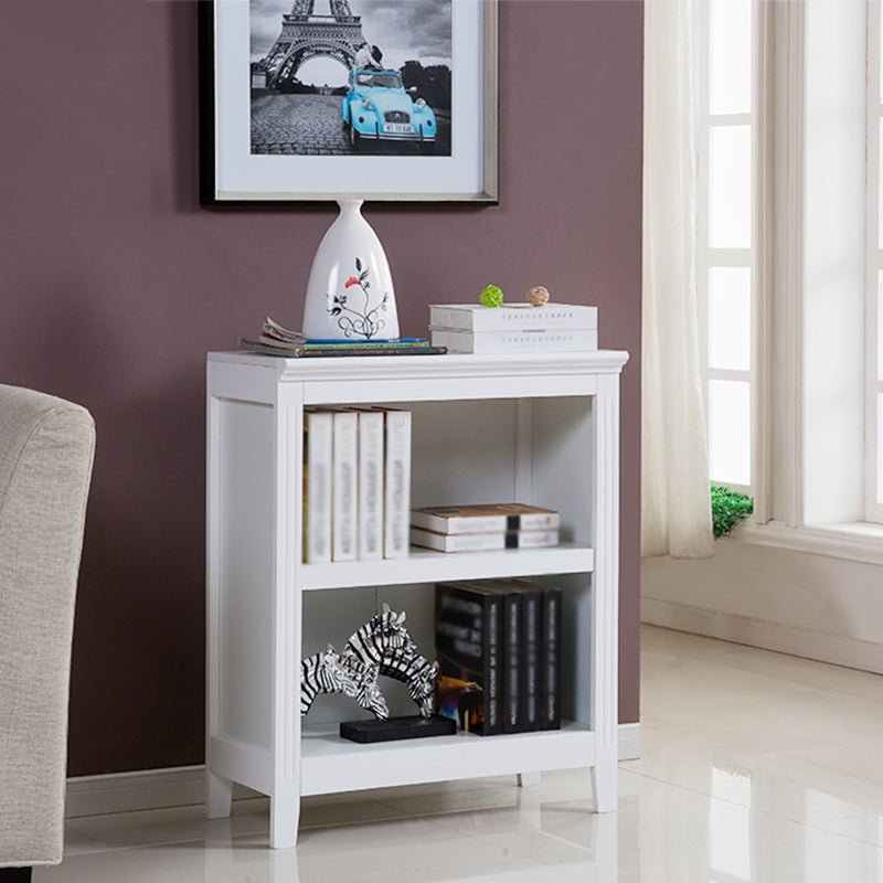 Contemporary Style Bookshelf Solid Wood Closed Back Bookcase for Office and Home