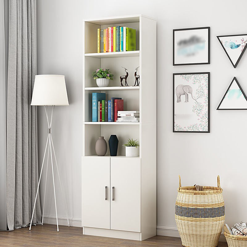 Manufactured Wood Standard Bookshelf Contemporary Closed Back Vertical Bookshelf