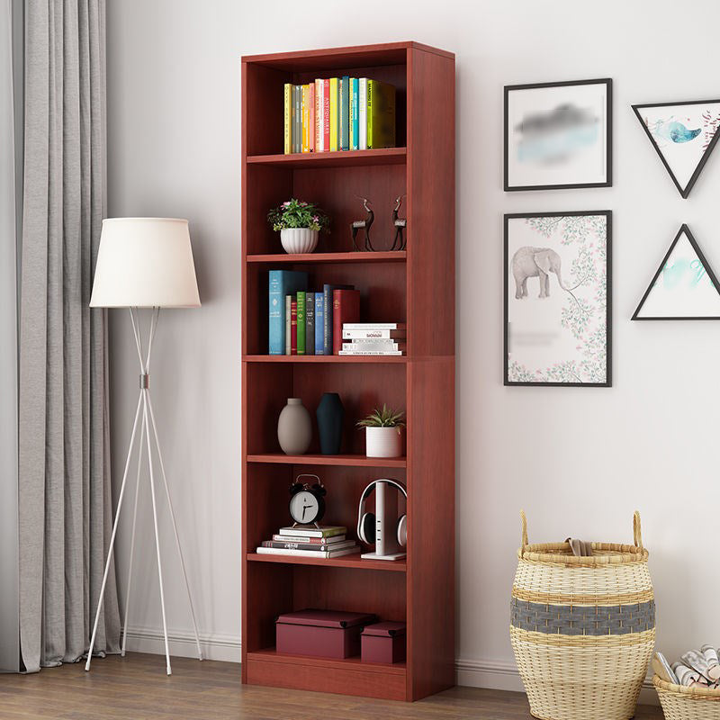 Manufactured Wood Standard Bookshelf Contemporary Closed Back Vertical Bookshelf