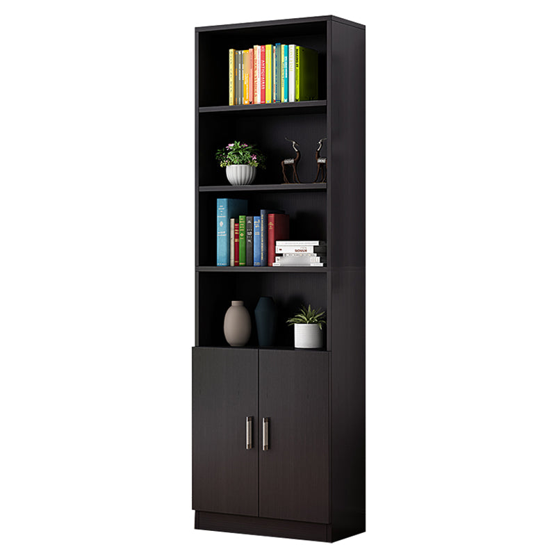Manufactured Wood Standard Bookshelf Contemporary Closed Back Vertical Bookshelf