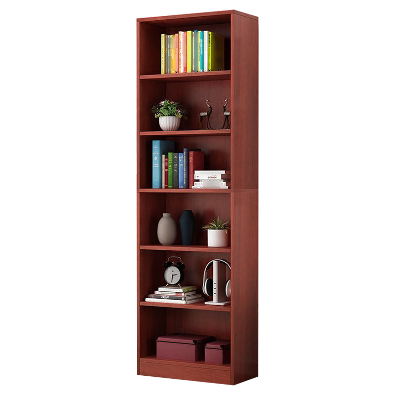 Manufactured Wood Standard Bookshelf Contemporary Closed Back Vertical Bookshelf