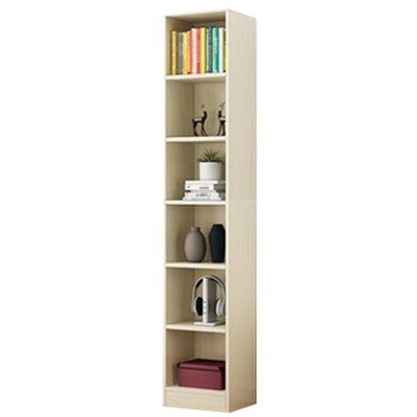 Manufactured Wood Standard Bookshelf Contemporary Closed Back Vertical Bookshelf