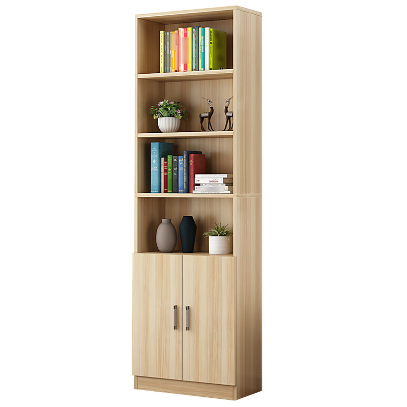 Manufactured Wood Standard Bookshelf Contemporary Closed Back Vertical Bookshelf