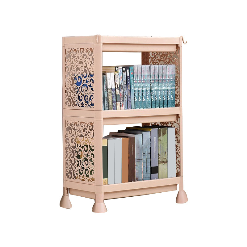 Contemporary Style Bookshelf Plastic Open Back Bookcase for Home Office