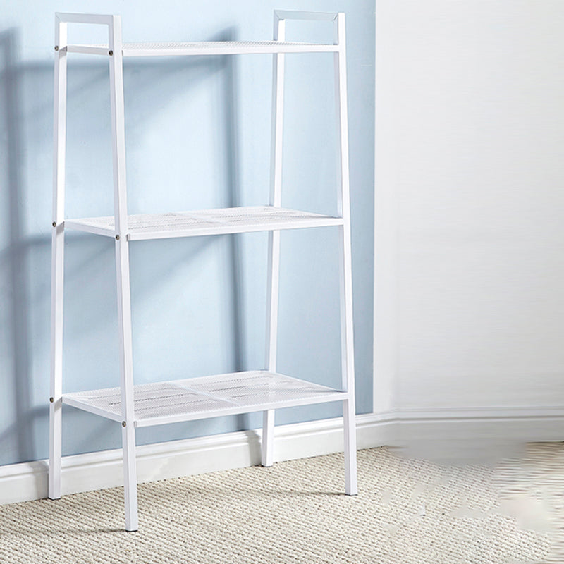Modern Metal Ladder Bookshelf Vertical Open Bookshelf for Living Room