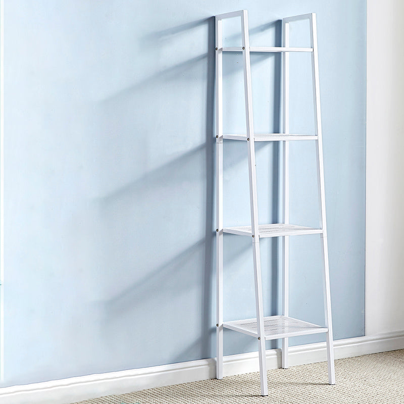 Modern Metal Ladder Bookshelf Vertical Open Bookshelf for Living Room