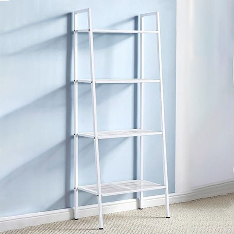 Modern Metal Ladder Bookshelf Vertical Open Bookshelf for Living Room
