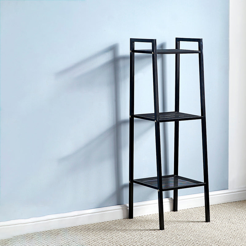 Modern Metal Ladder Bookshelf Vertical Open Bookshelf for Living Room