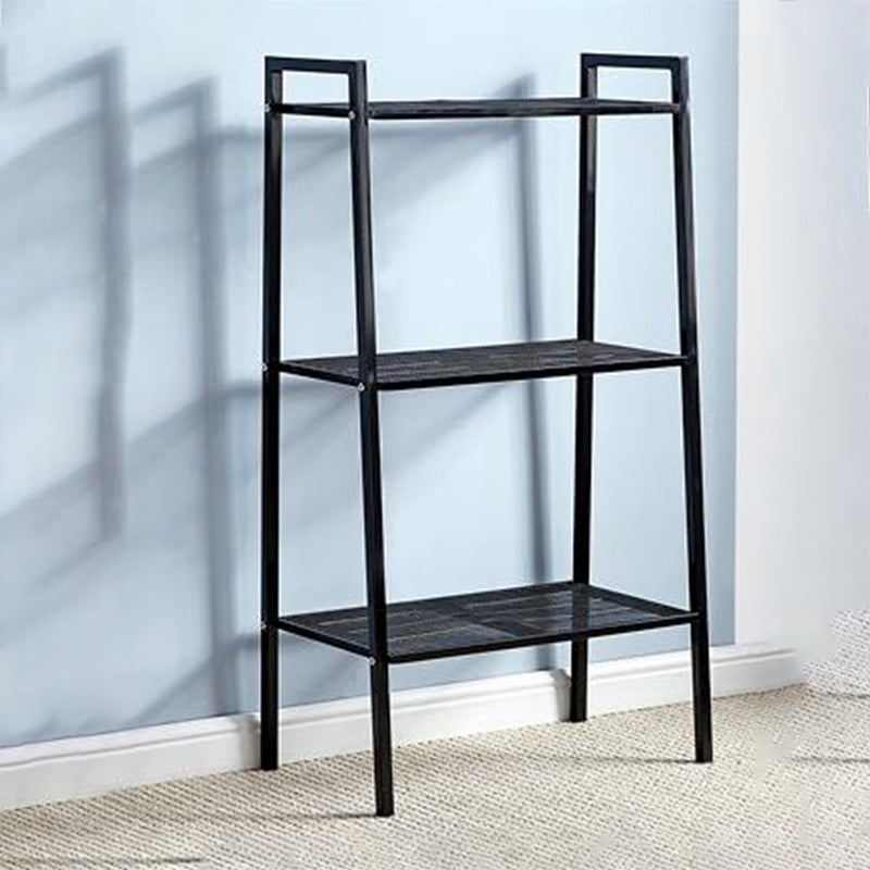 Modern Metal Ladder Bookshelf Vertical Open Bookshelf for Living Room