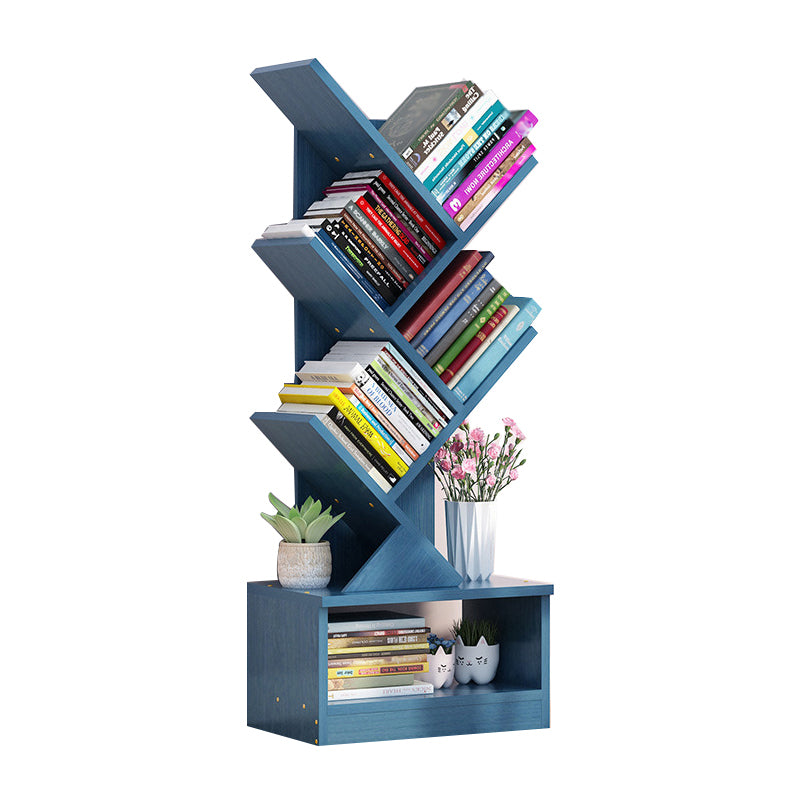 Scandinavian Style Shelf Bookcase Closed Back Bookcase for Office and Home