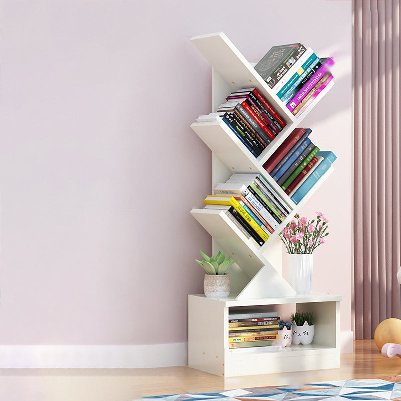 Scandinavian Style Shelf Bookcase Closed Back Bookcase for Office and Home