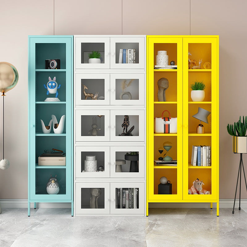 Scandinavian Style Bookcase with Door Shelf Bookcase for Home and Office