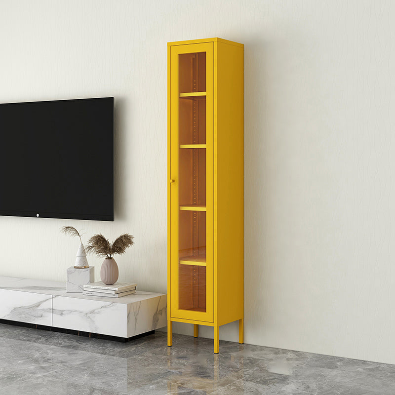 Scandinavian Style Bookcase with Door Shelf Bookcase for Home and Office