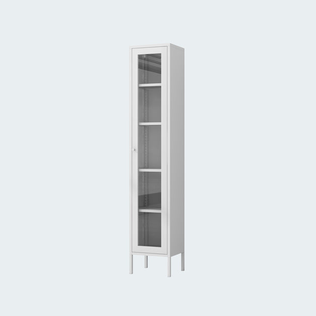 Scandinavian Style Bookcase with Door Shelf Bookcase for Home and Office