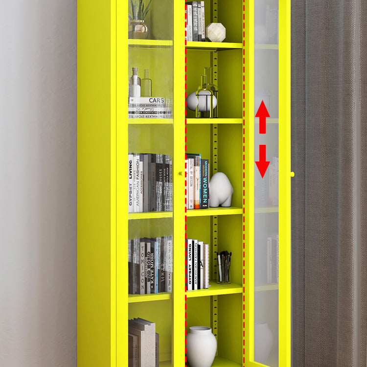 Scandinavian Style Bookcase with Door Shelf Bookcase for Home and Office