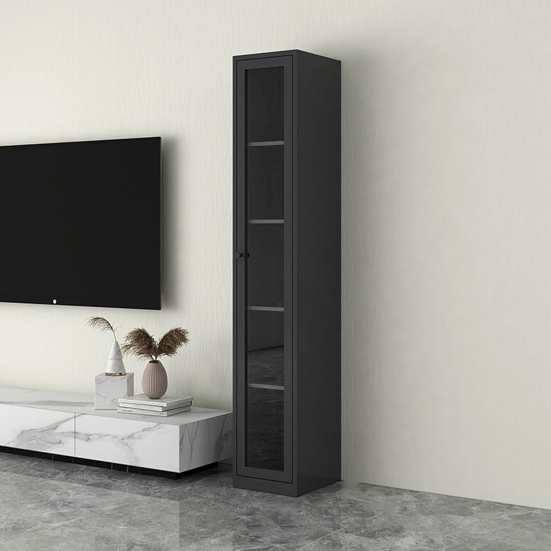 Scandinavian Style Bookcase with Door Shelf Bookcase for Home and Office