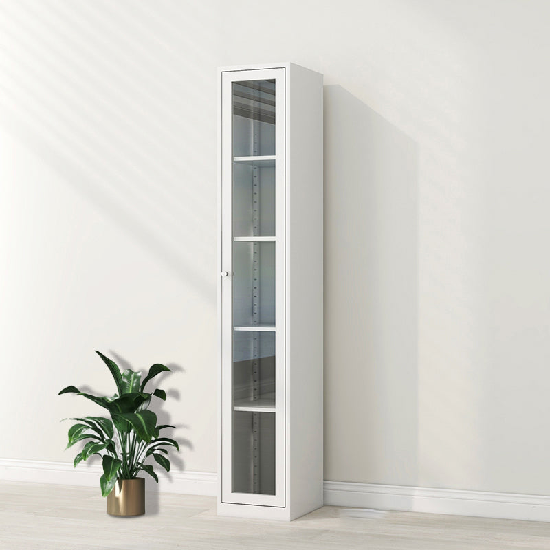 Scandinavian Style Bookcase with Door Shelf Bookcase for Home and Office