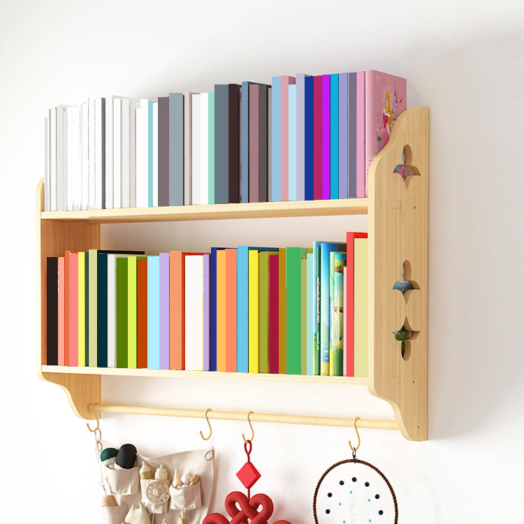 Modern Style Wood Bookshelf Wall Mounted Bookcase for Study Room