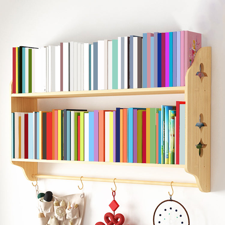 Modern Style Wood Bookshelf Wall Mounted Bookcase for Study Room