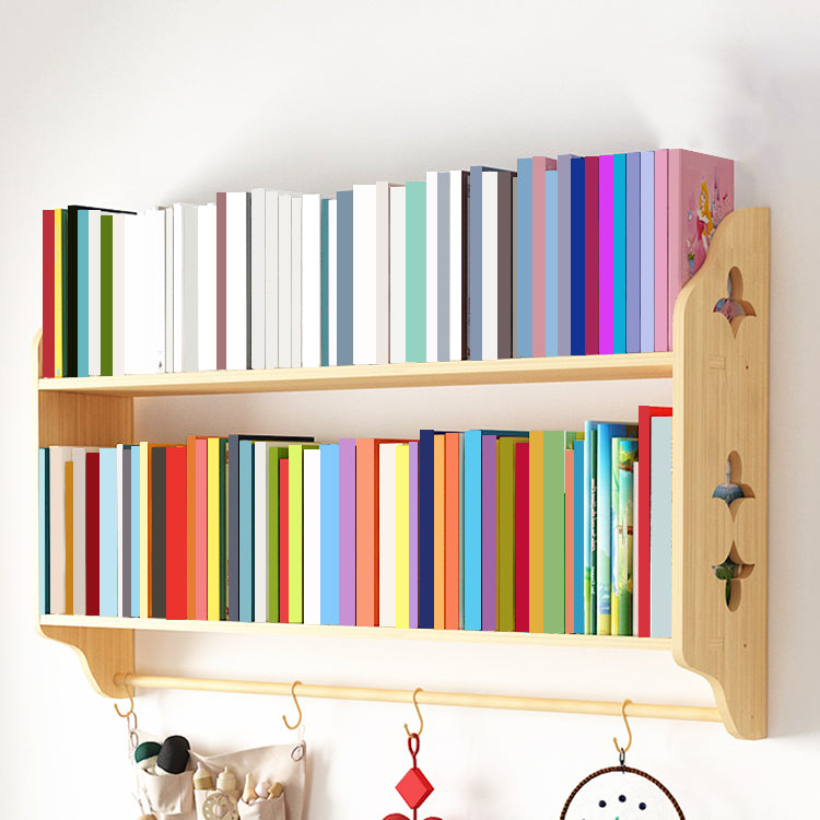 Modern Style Wood Bookshelf Wall Mounted Bookcase for Study Room