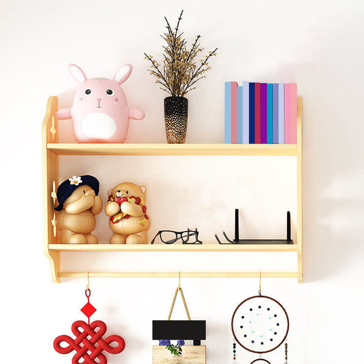 Modern Style Wood Bookshelf Wall Mounted Bookcase for Study Room