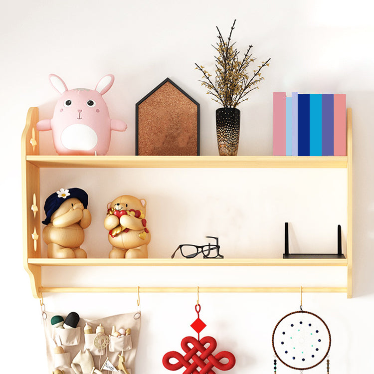 Modern Style Wood Bookshelf Wall Mounted Bookcase for Study Room
