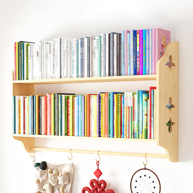 Modern Style Wood Bookshelf Wall Mounted Bookcase for Study Room