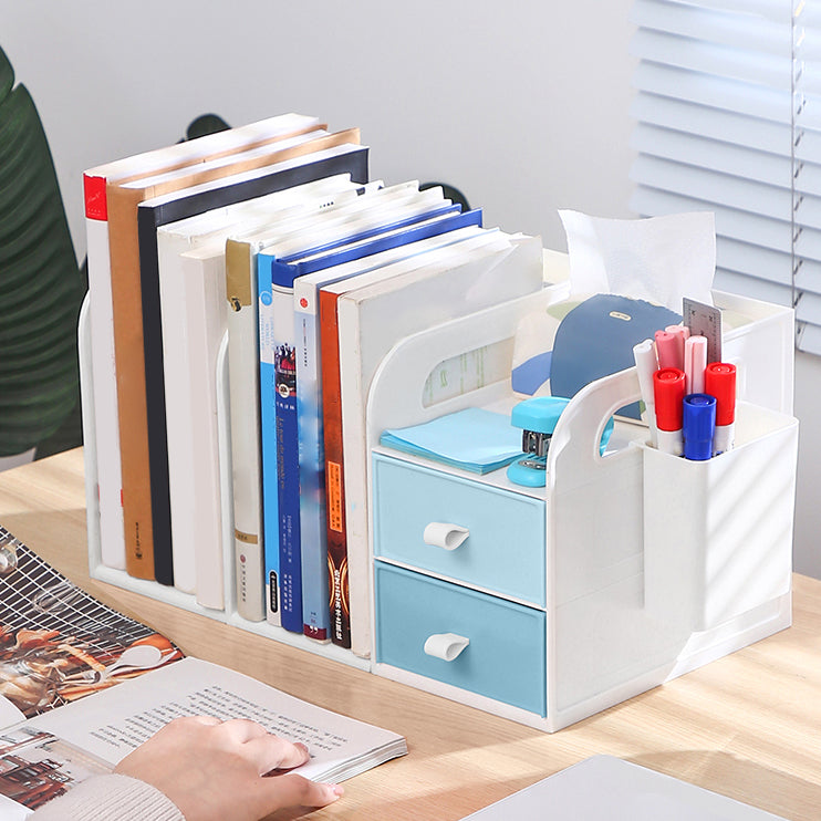 Contemporary Style Bookcase Plastic Bookshelf for Office and Dormitory