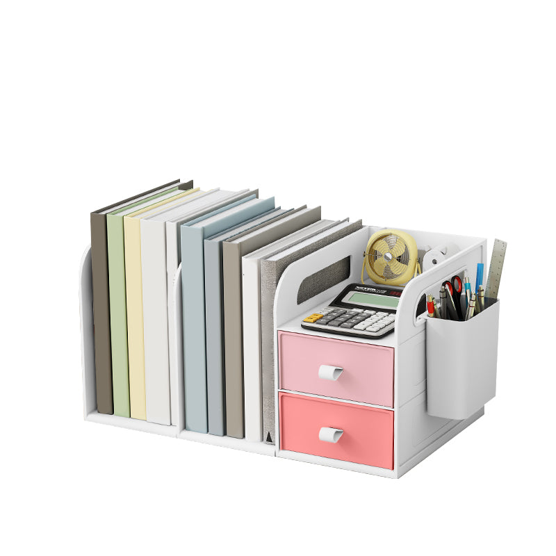 Contemporary Style Bookcase Plastic Bookshelf for Office and Dormitory