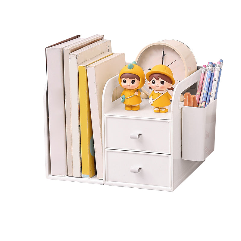 Contemporary Style Bookcase Plastic Bookshelf for Office and Dormitory