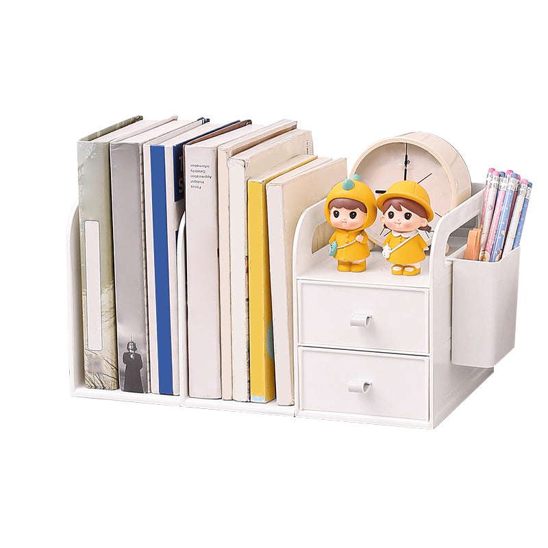 Contemporary Style Bookcase Plastic Bookshelf for Office and Dormitory